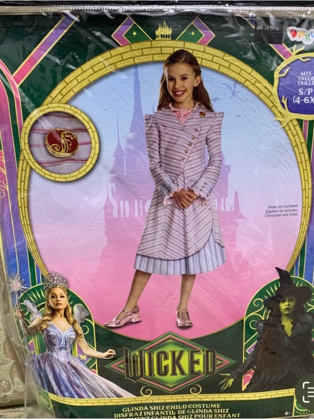 New Disguise Wicked Glinda Costume child girl Size small (4-6X)